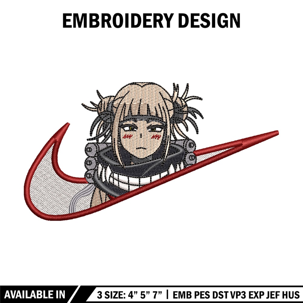 Himiko toga swoosh embroidery design, Mha embroidery, Nike design, Embroidery shirt, Embroidery file, Digital download.jpg