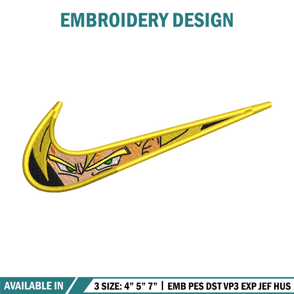 Goku ss eyes Nike embroidery design, Dragon Ball embroidery, nike design, anime design, anime shirt, Digital download.jpg
