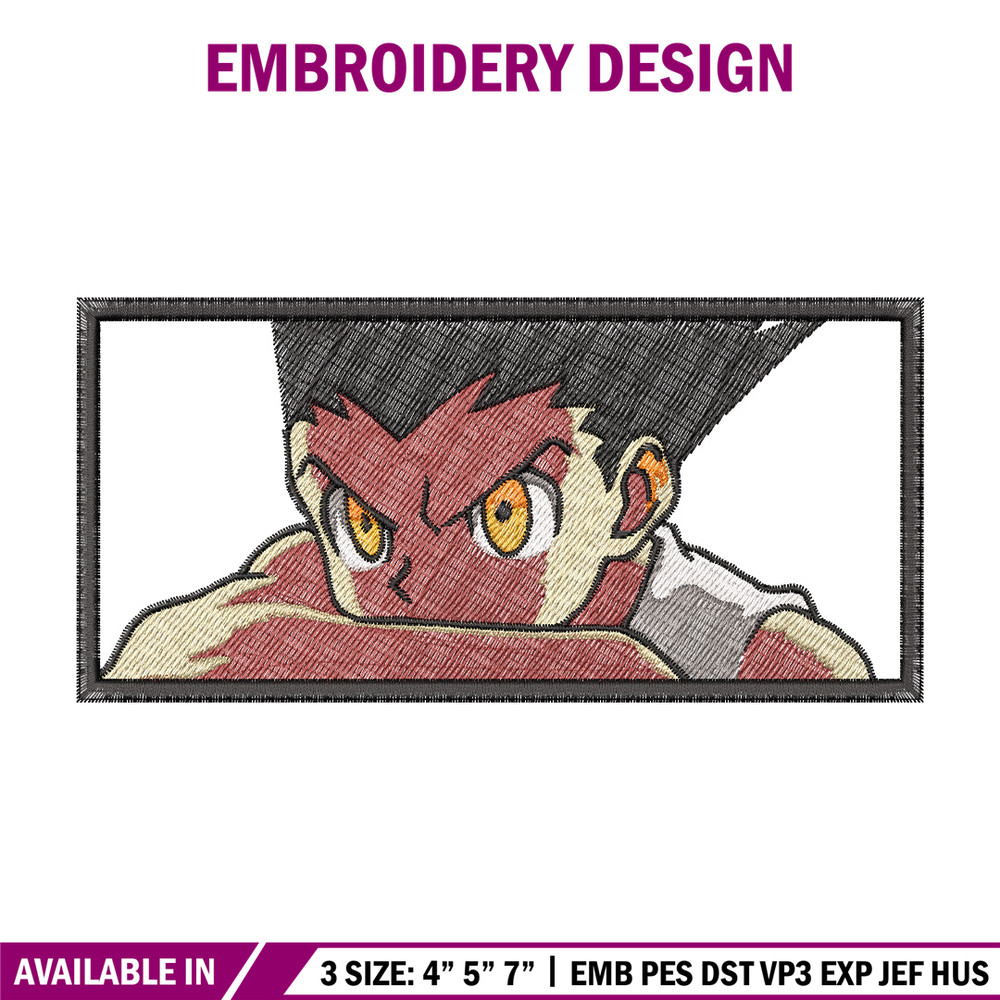 Gon box embroidery design, Hxh embroidery, Anime design, Embroidery shirt, Embroidery file, Digital download.jpg