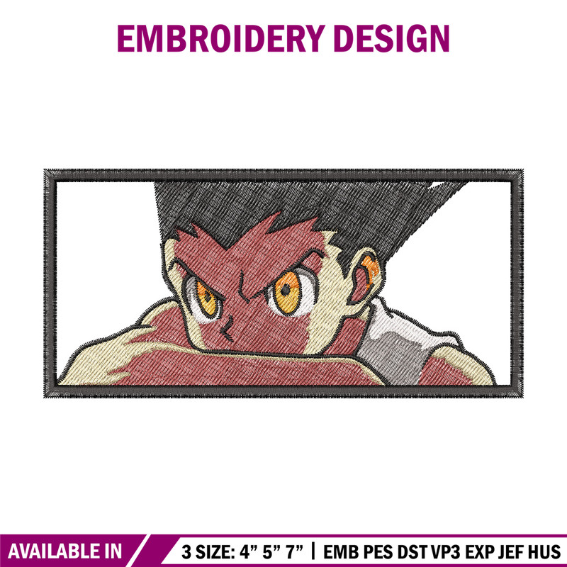 Gon box embroidery design, Hxh embroidery, Anime design, Embroidery shirt, Embroidery file, Digital download.jpg