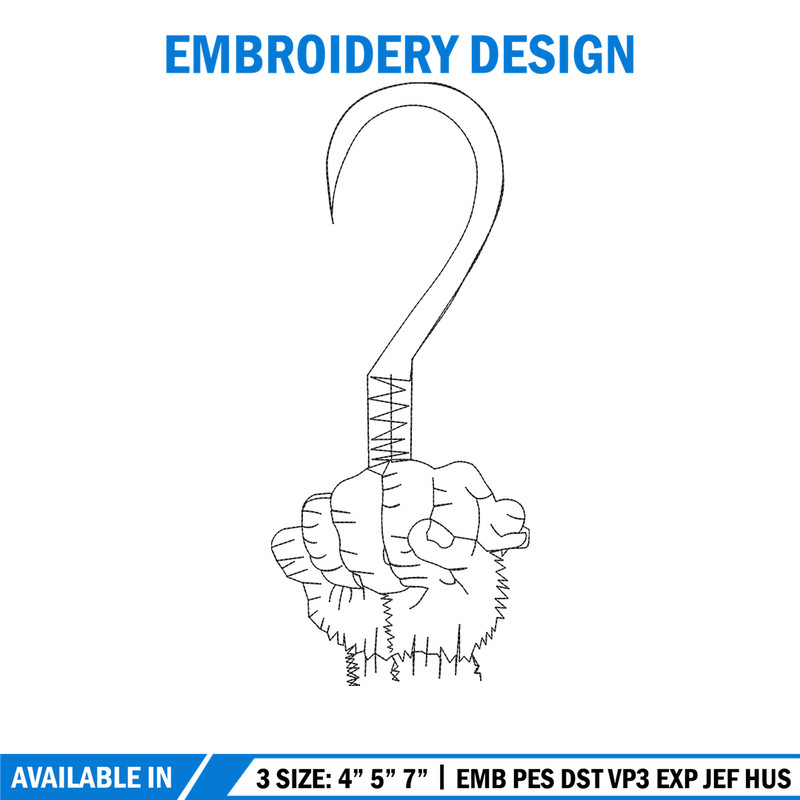 Hook design embroidery design, Hook embroidery, Embroidery file, Embroidery shirt, Emb design, Digital download.jpg