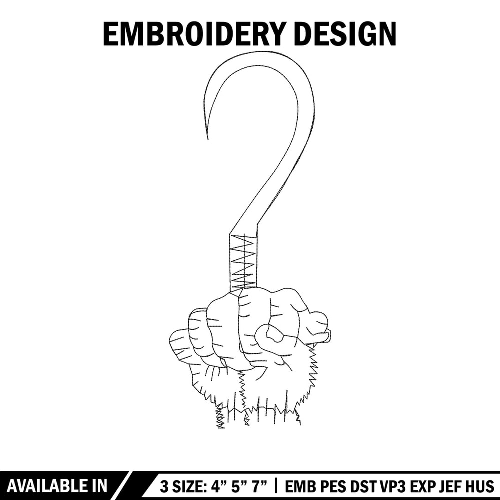Hook design embroidery design, Hook embroidery, Embroidery file, Embroidery shirt, Emb design, Digital download.jpg
