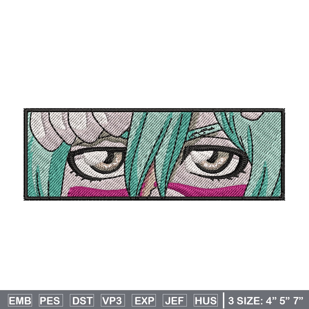 Nel tu eyes embroidery design, Bleach embroidery, Anime design, Embroidery shirt, Embroidery file, Digital download.jpg