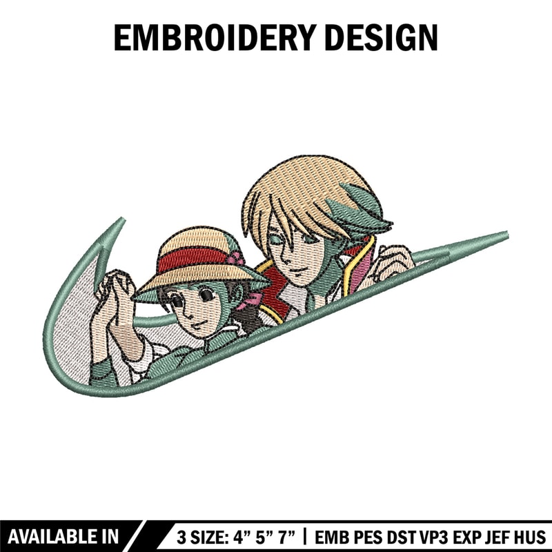 Howl nike embroidery design, Howl s moving embroidery, Nike design, Embroidery shirt, Embroidery file, Digital download.jpg