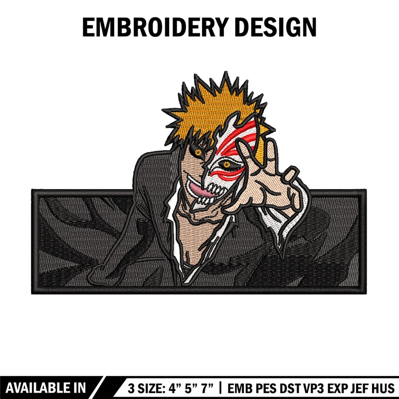 Ichigo box embroidery design, Bleach embroidery, Anime design, Embroidery shirt, Embroidery file, Digital download.jpg