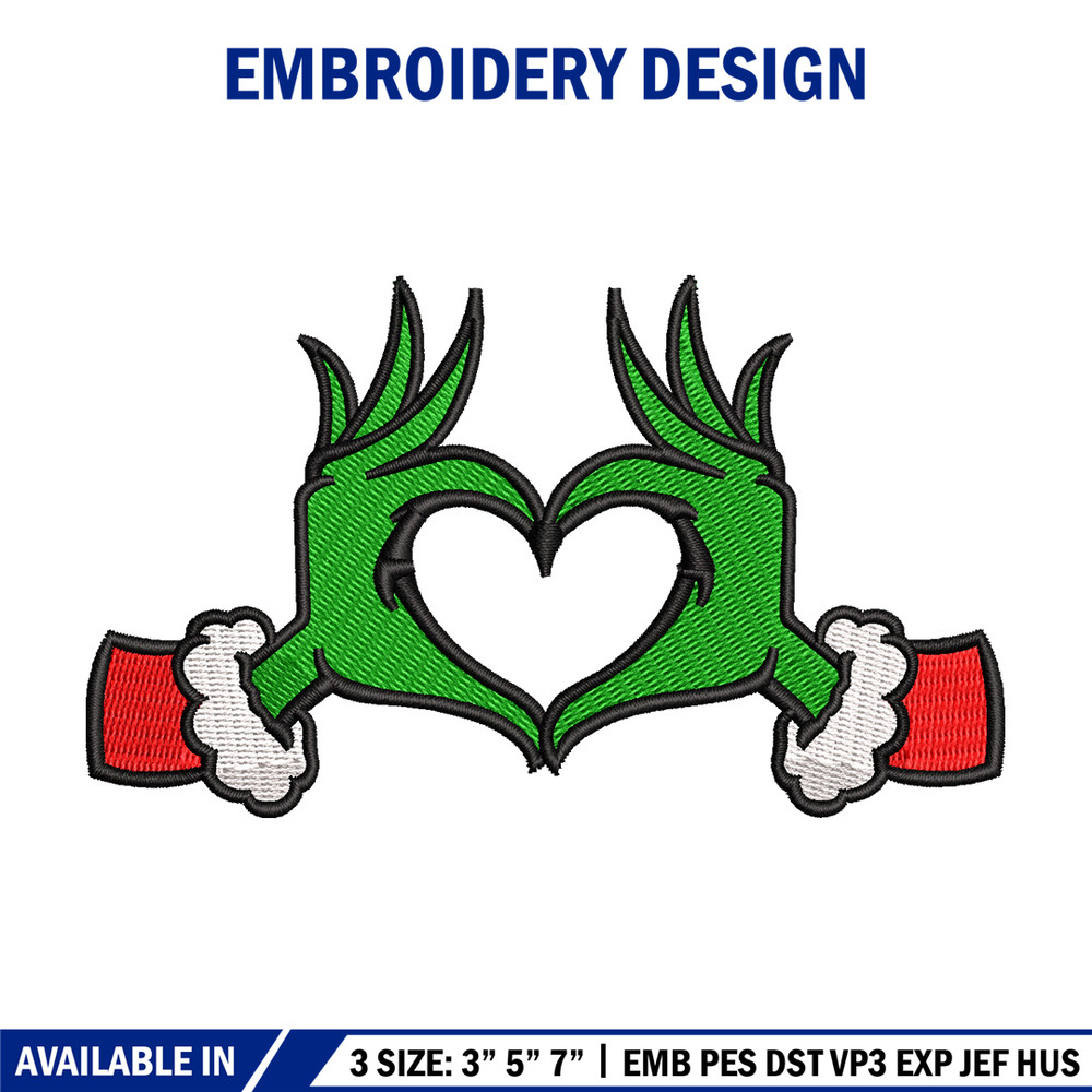 Hand heart embroidery design, Chrismas embroidery, Embroidery file, Embroidery shirt, Emb design, Digital download.jpg