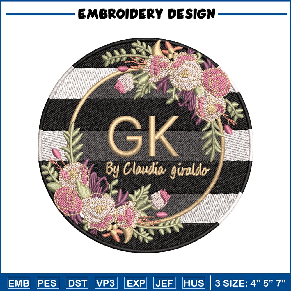Gk Logo embroidery design, Gk Logo embroidery, logo design, embroidery file, logo shirt, Digital download..jpg
