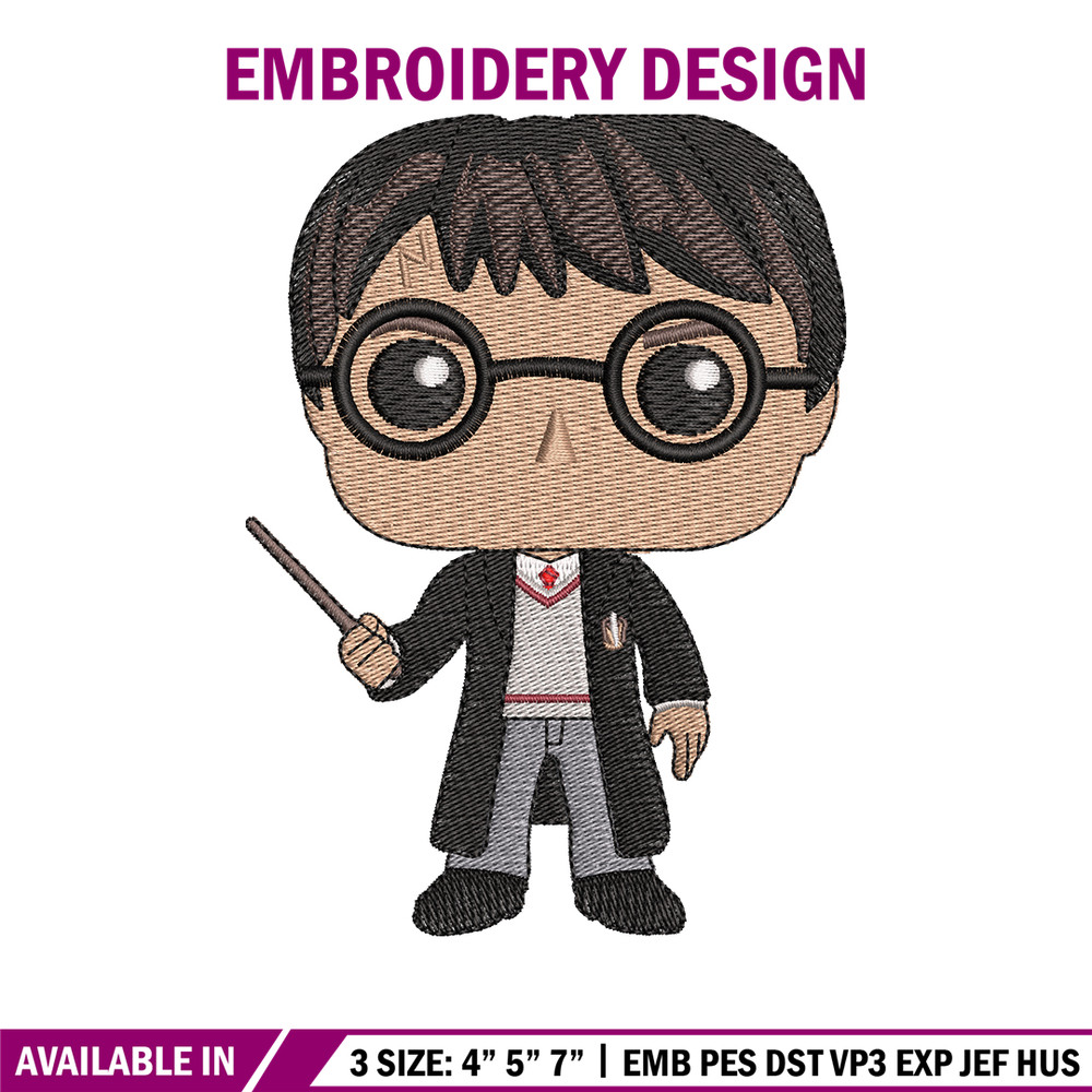 Harry Potter embroidery design, Harry Potter embroidery, movie design, movie shirt, Embroidery file, Digital download..jpg