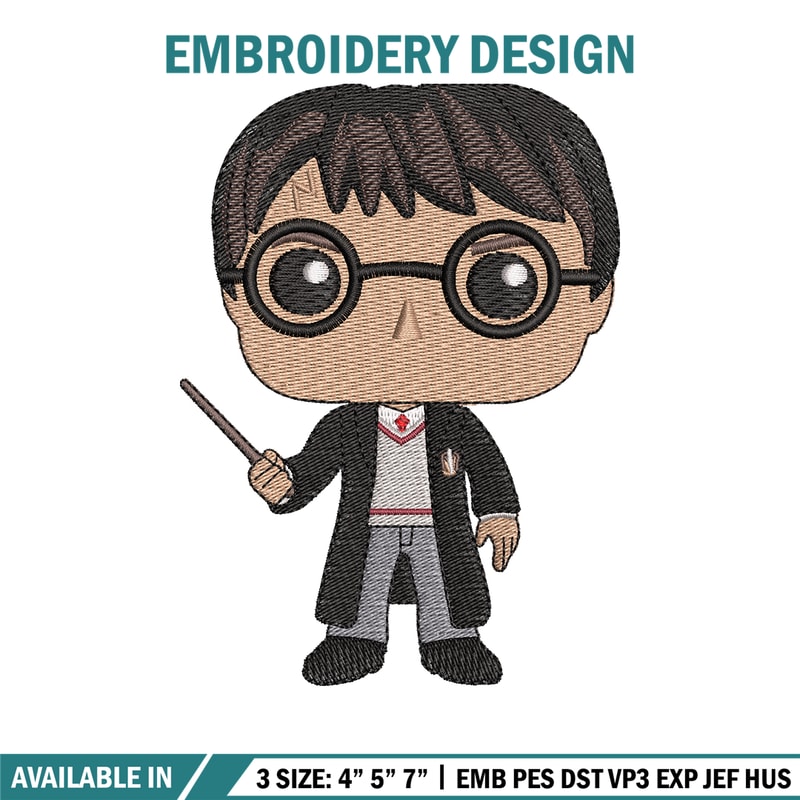 Harry Potter embroidery design, Harry Potter embroidery, movie design, movie shirt, Embroidery file, Digital download..jpg