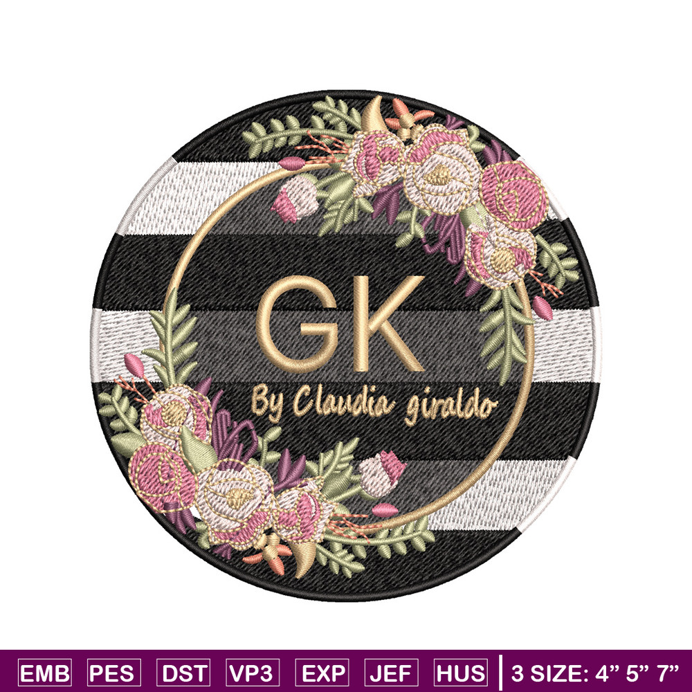 Gk Logo embroidery design, Gk Logo embroidery, logo design, embroidery file, logo shirt, Digital download..jpg