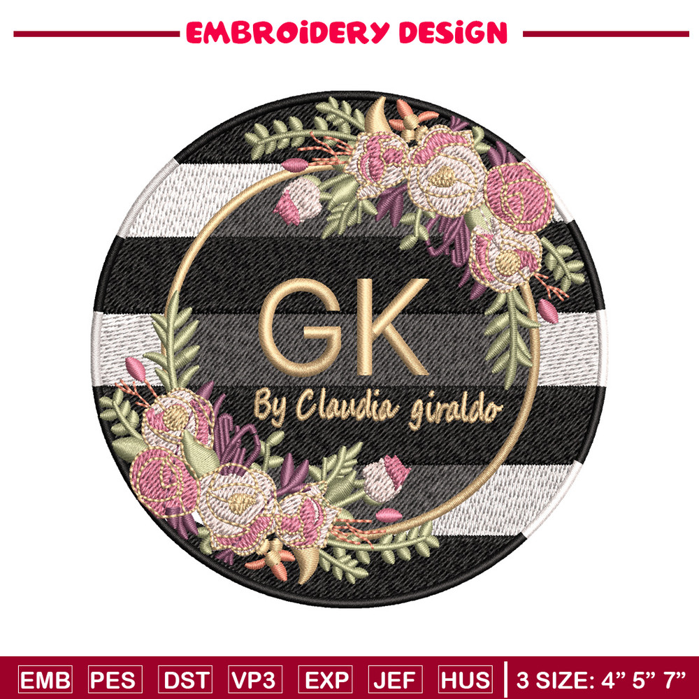 Gk Logo embroidery design, Gk Logo embroidery, logo design, embroidery file, logo shirt, Digital download..jpg
