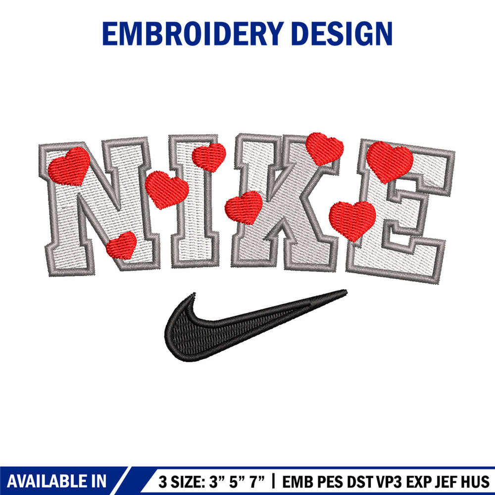 Heart nike embroidery design, Heart embroidery, Nike design, Embroidery shirt, Embroidery file,Digital download.jpg
