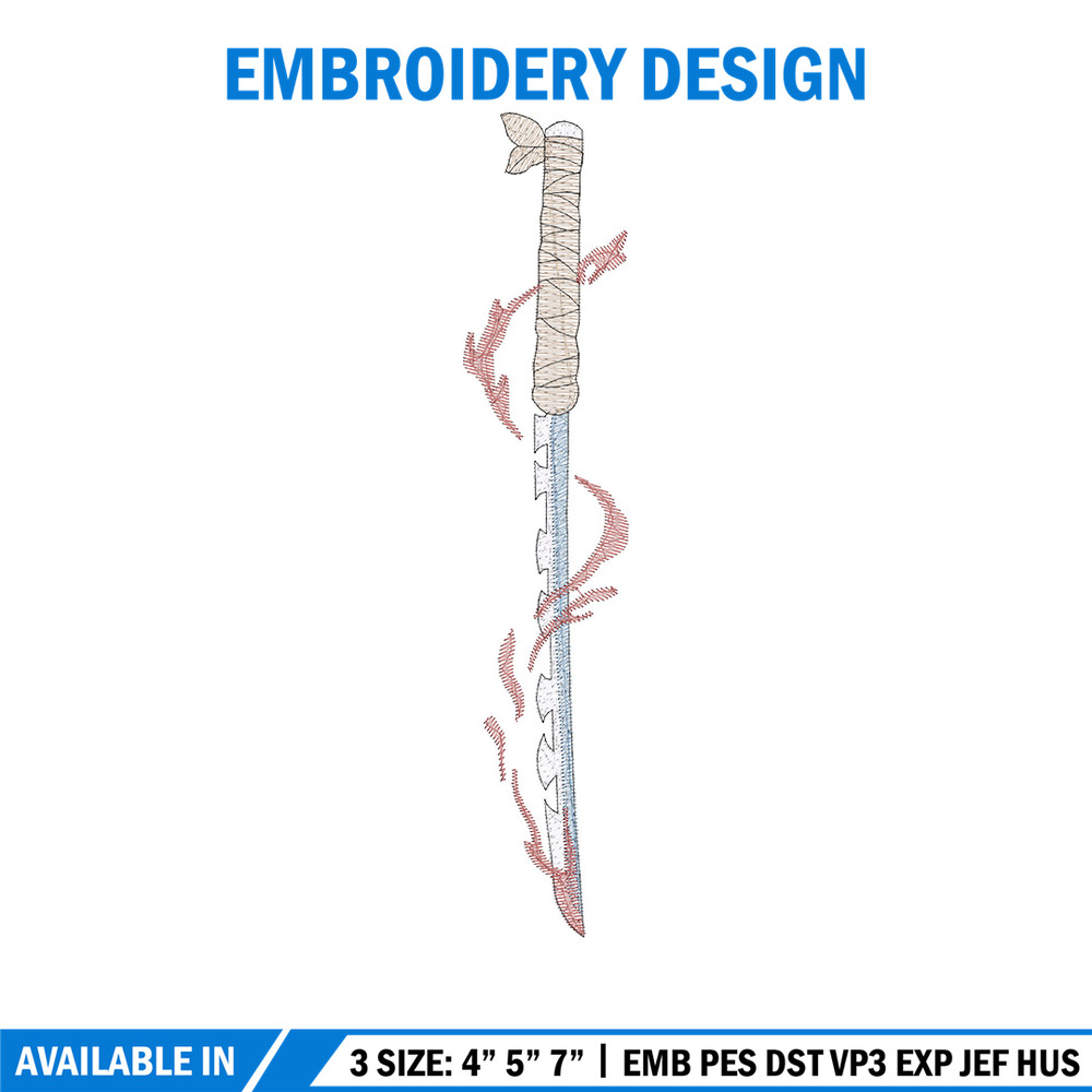 Inosuke sword embroidery design, Inosuke embroidery, Anime design, Embroidery shirt, Embroidery file,Digital download.jpg