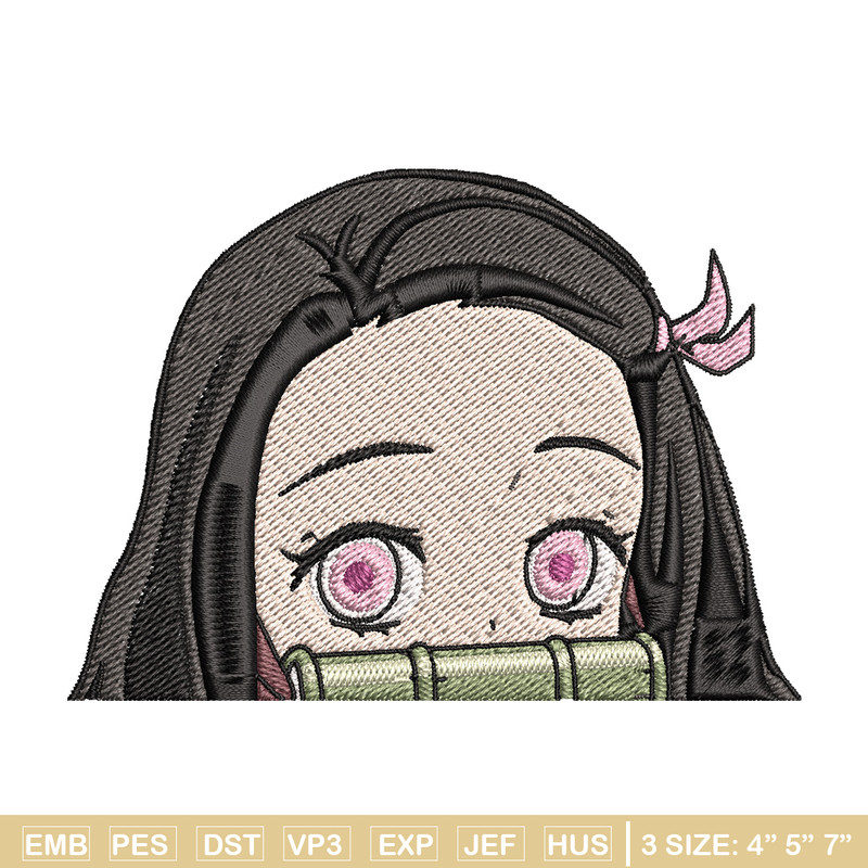 Nezuko cute embroidery design, Nezuko embroidery, Embroidery shirt, Embroidery file, Anime design, Digital download.jpg