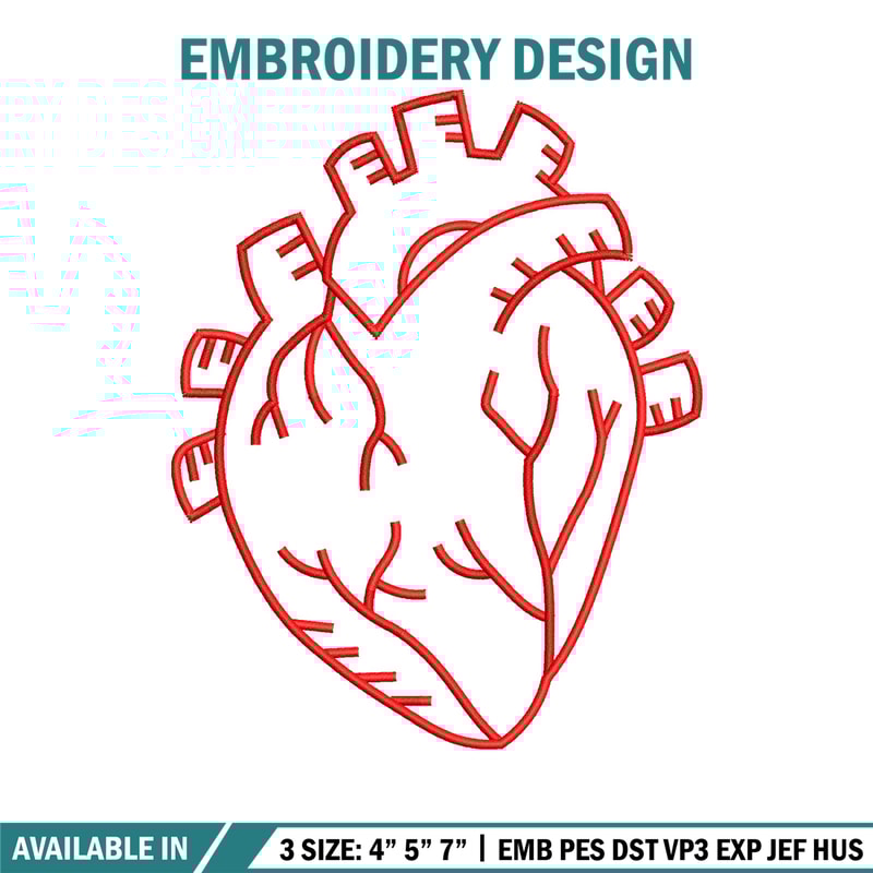 Heart real life embroidery design, Heart embroidery, Embroidery file, Embroidery shirt, Emb design, Digital download.jpg