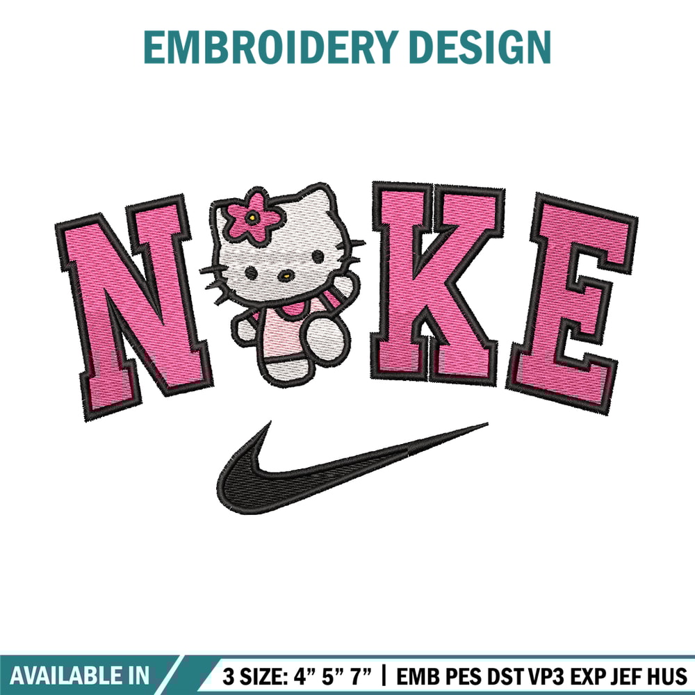 Hello Kitty Nike embroidery design, Hello Kitty embroidery, nike design, logo design, logo shirt, Digital download.jpg