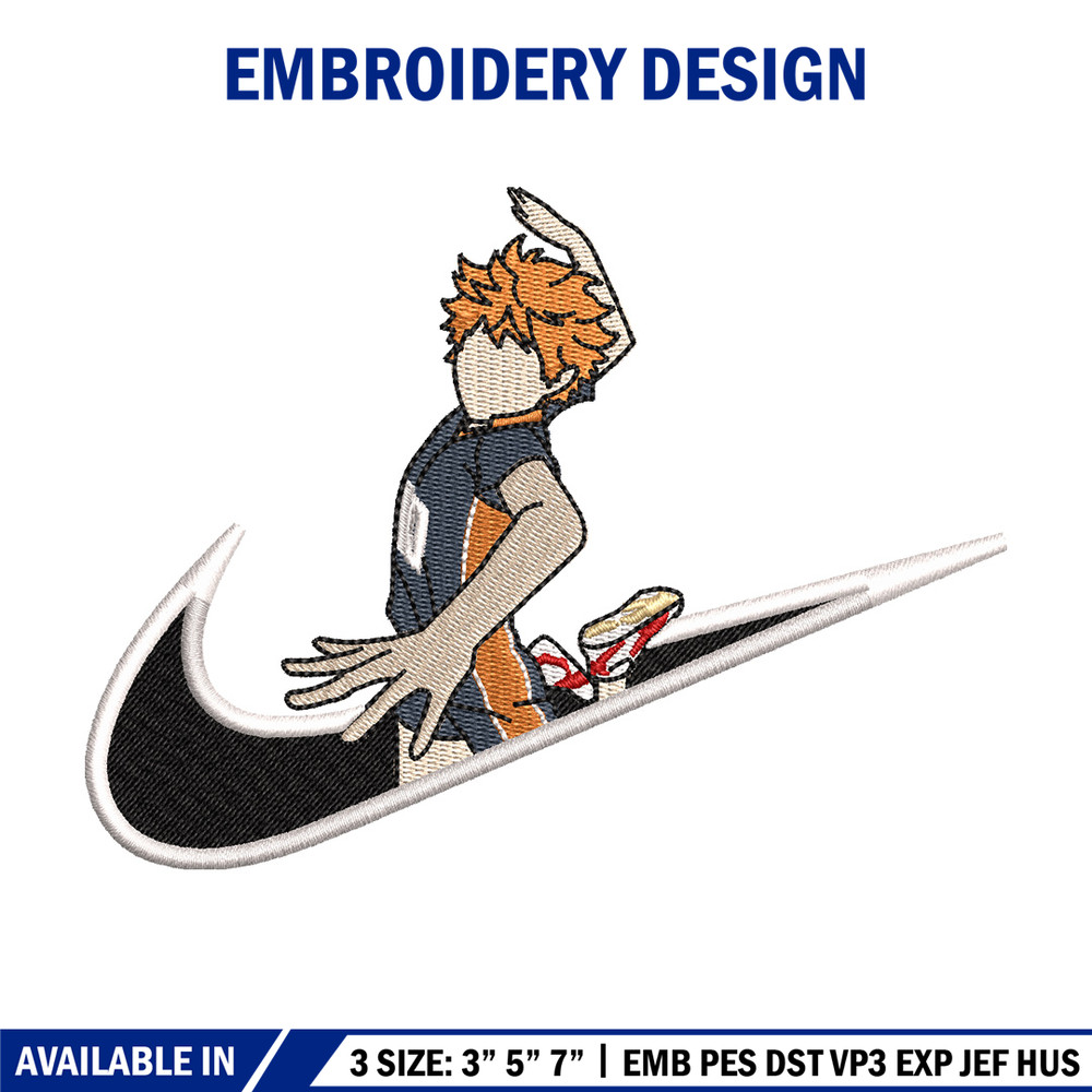 Hinata nike embroidery design, Haikyuu embroidery, Nike design, Embroidery shirt, Embroidery file, Digital download.jpg