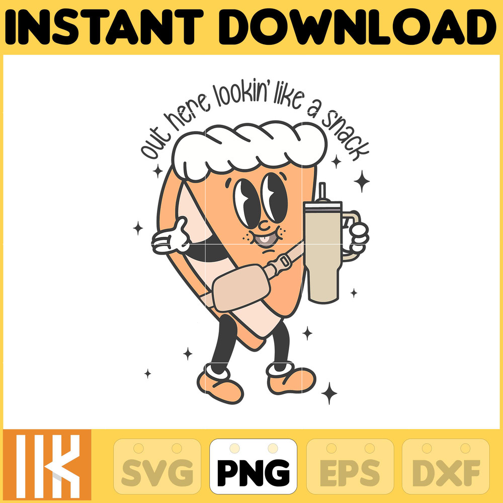 Out Here Lookin Like A Snack Stanley Tumbler Inspired Belt Bag PNG Boojee Sublimation Design Download Pumpkin Pie Thanksgiving Retro Bougie.jpg