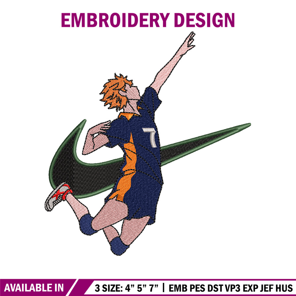 Hinata Shouyou Nike embroidery design, haykiuu embroidery, Nike design, anime design, anime shirt, Digital download.jpg
