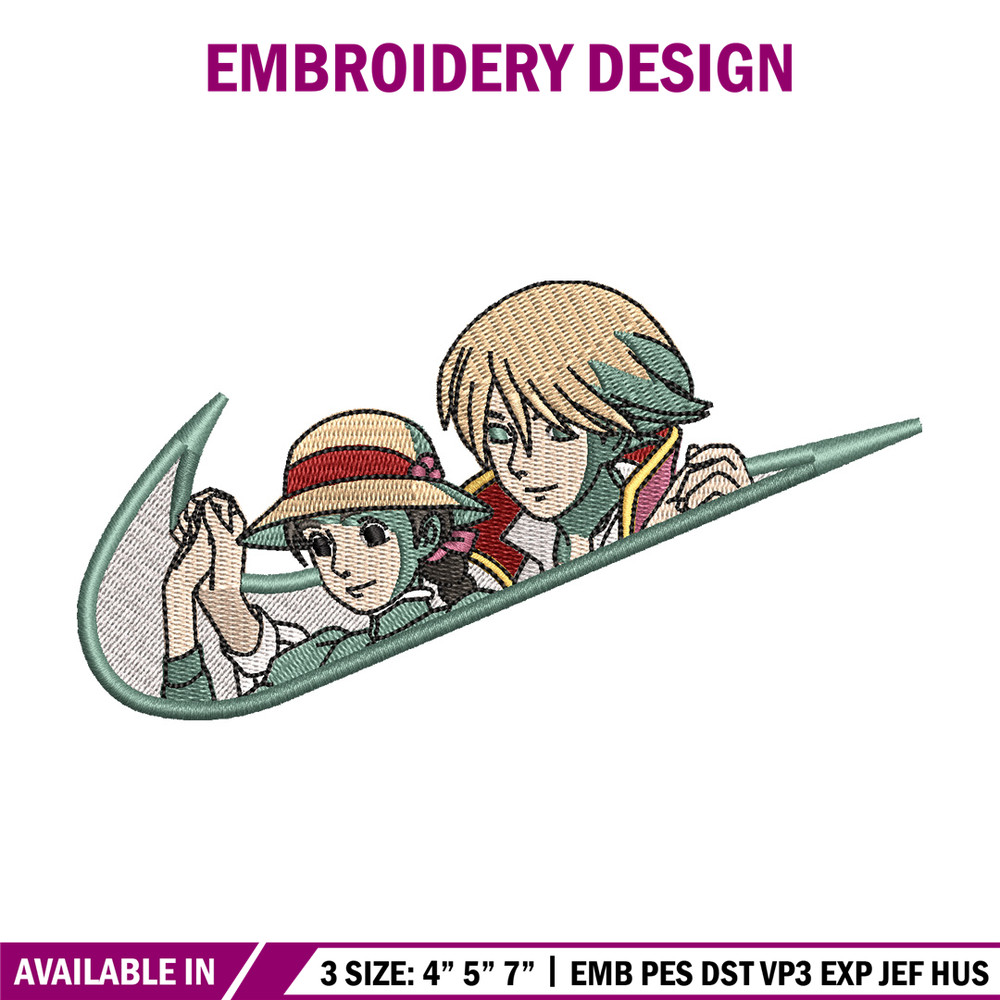 Howl nike embroidery design, Howl s moving embroidery, Nike design, Embroidery shirt, Embroidery file, Digital download.jpg