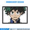 Izuku frame embroidery design, Mha embroidery, Anime design, Embroidery shirt, Embroidery file, Digital download.jpg