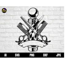 Barber Logo shop SVG, Barbershop Logo SVG, Hair Stylist Svg, Barber Svg, Barber Clipart for for Cricut, Instant Download