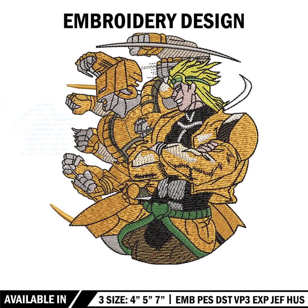 Jojo bizarre embroidery design, Jojo bizarre embroidery, Anime design, Embroidery file, Anime shirt, Instant download..jpg