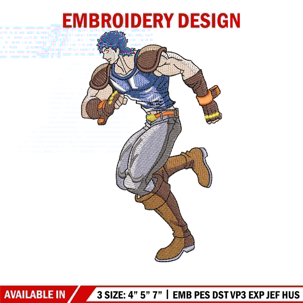 Jonathan joestar embroidery design, Jonathan embroidery, logo design, anime shirt, Embroidery shirt, Instant download.jpg