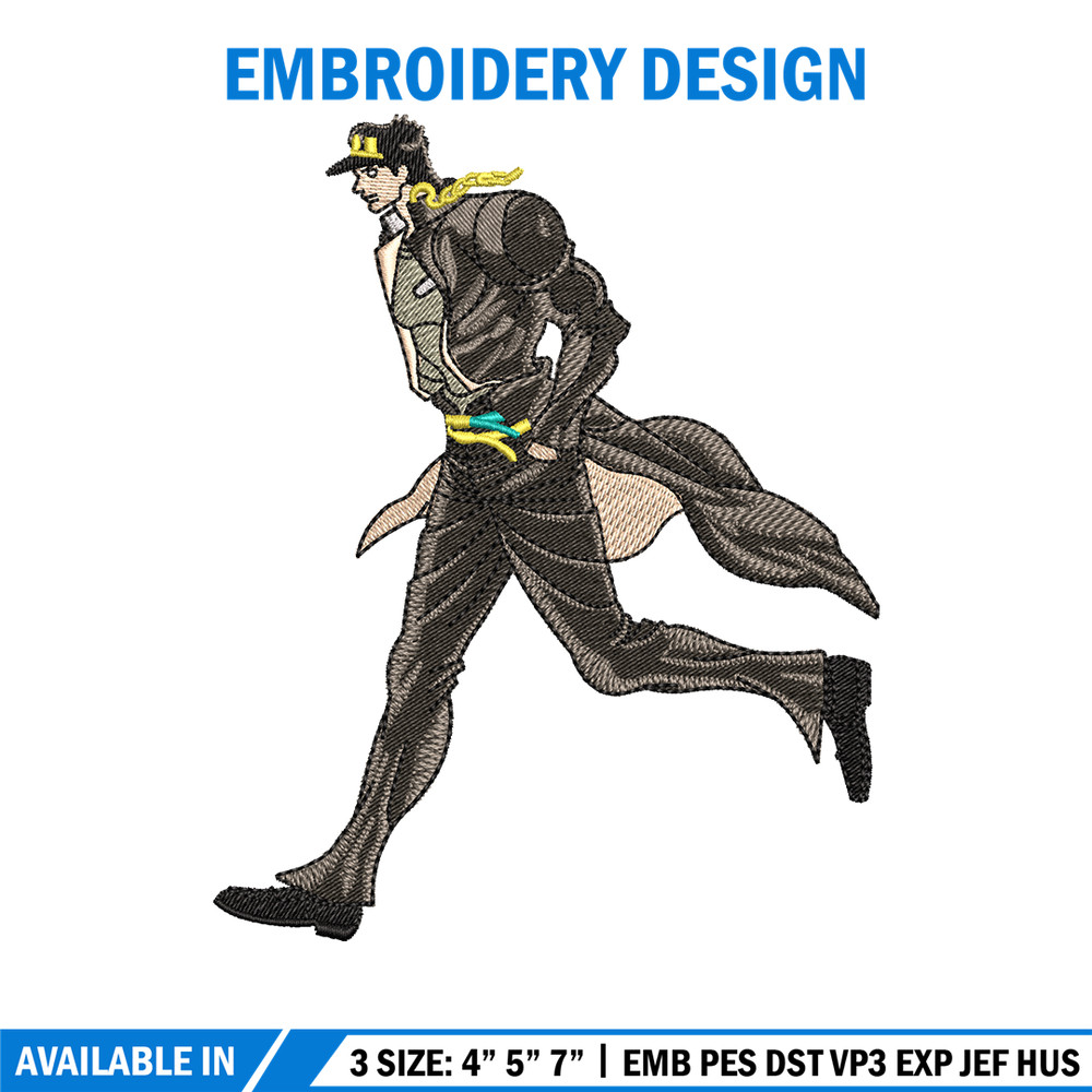 Jotaro kujo embroidery design, Jotaro kujo embroidery, logo design, anime shirt, Embroidery shirt, Instant download.jpg