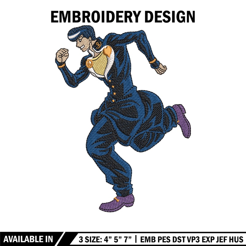 Josuke higashikata embroidery design, anime embroidery, logo design, anime shirt, Embroidery shirt, Instant download.jpg