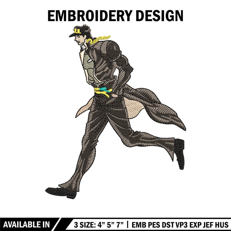 Jotaro kujo embroidery design, Jotaro kujo embroidery, logo design, anime shirt, Embroidery shirt, Instant download.jpg
