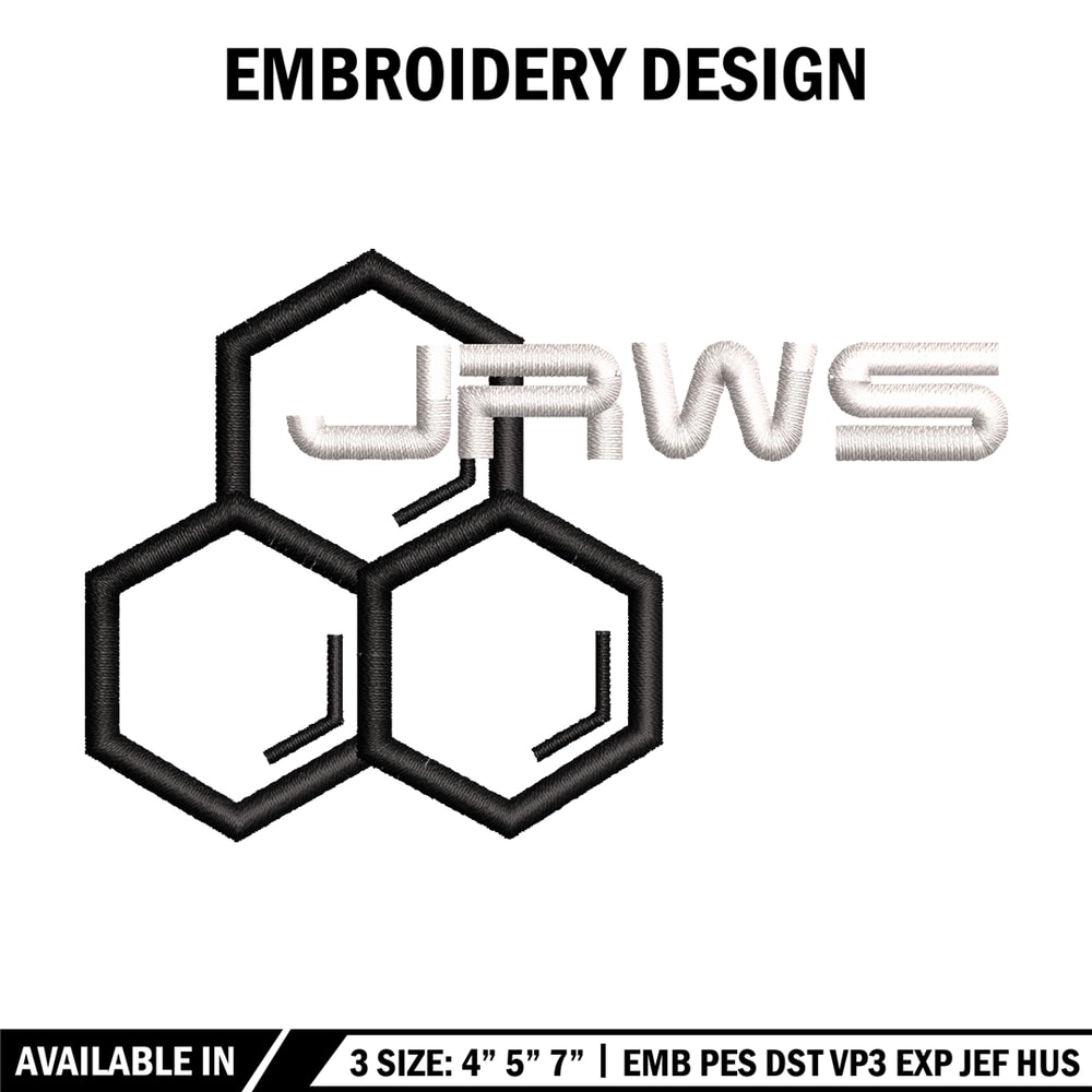 JRWS logo embroidery design, JRWS logo embroidery, logo design, Embroidery file, logo shirt, Instant download.jpg