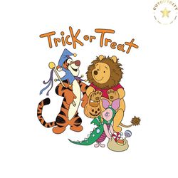 disney winnie the pooh trick or treat svg cutting digital file