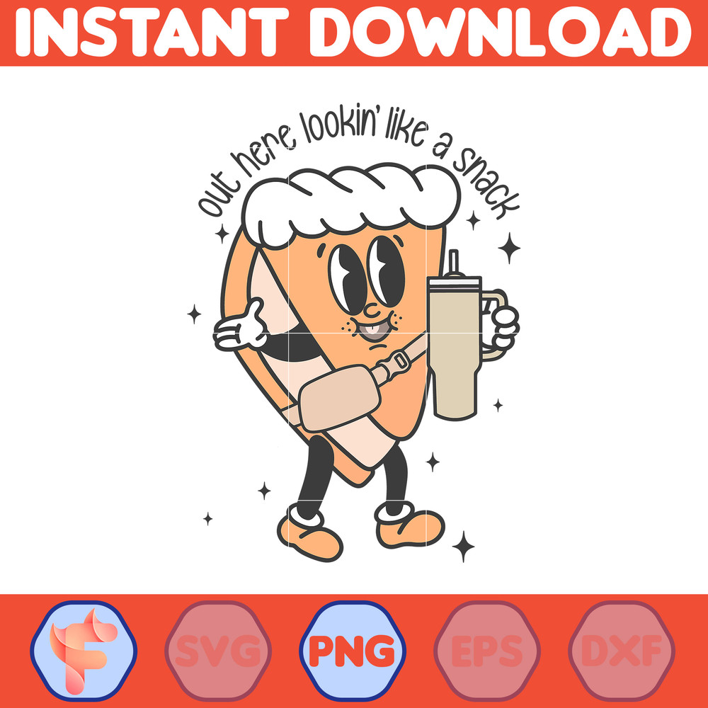 Out Here Lookin Like A Snack Stanley Tumbler Inspired Belt Bag PNG Boojee Sublimation Design Download Pumpkin Pie Thanksgiving Retro Bougie.jpg