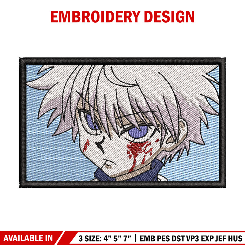 Killua embroidery design, Hunter x hunter embroidery, Anime design, Embroidery shirt, Embroidery file, Digital download.jpg