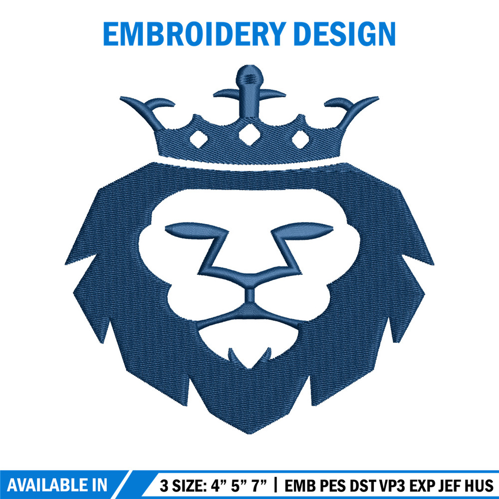 King Lion Logo embroidery design, King Lion Logo embroidery, animal design, embroidery file, logo shirt, Digital download.jpg