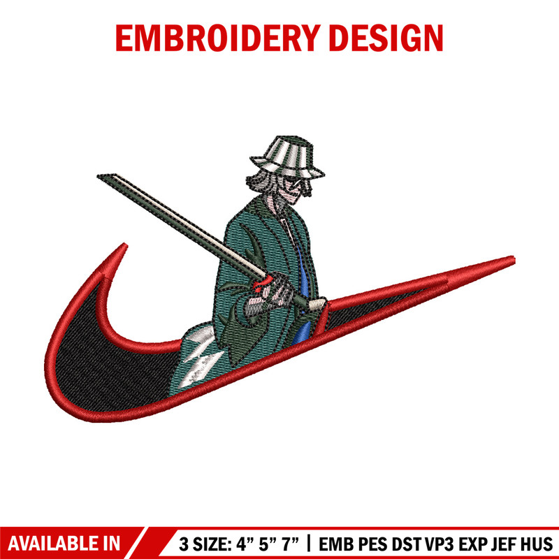 Kisuke swoosh embroidery design, Bleach embroidery, Nike design, Embroidery shirt, Embroidery file, Digital download.jpg