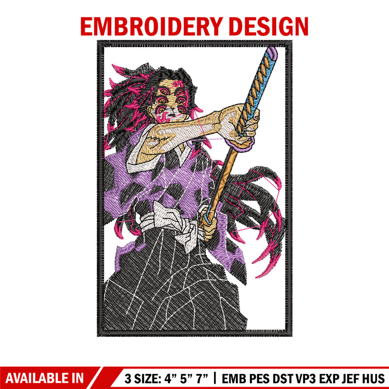 Kokushibo embroidery design, Demon slayer embroidery, Anime design, Embroidery shirt, Embroidery file, Digital download.jpg