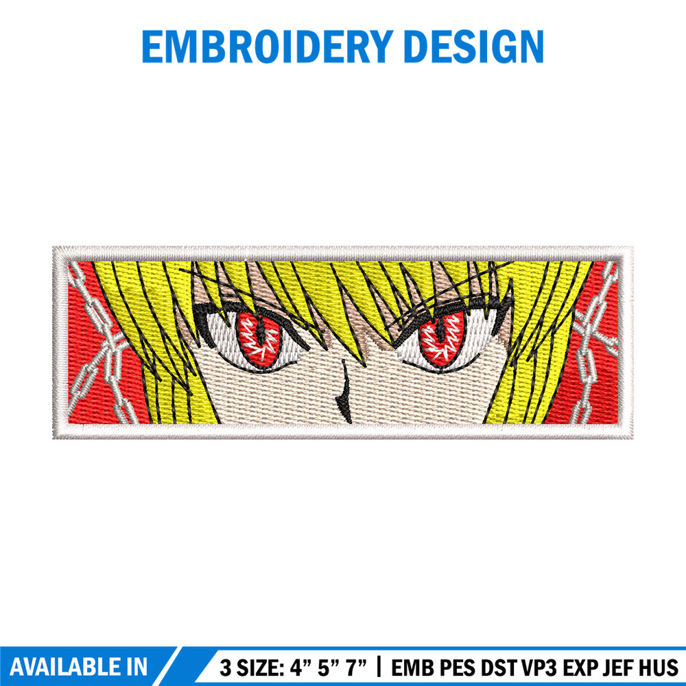 Kurapika embroidery design, Hxh embroidery, Anime design, Embroidery shirt, Embroidery file, Digital download.jpg