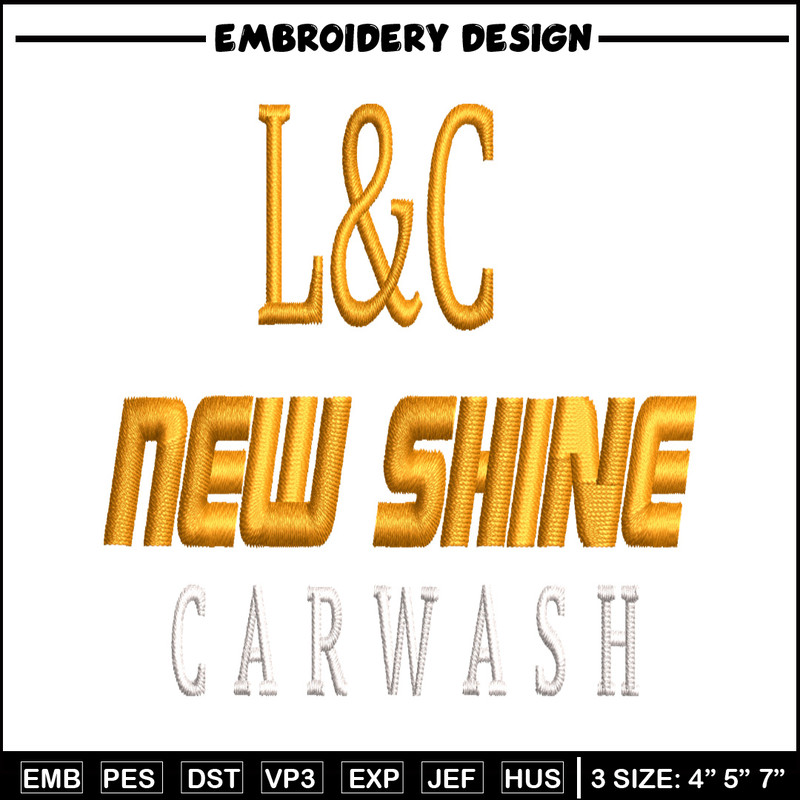L&C New shine embroidery design, L&C New shine embroidery, logo design, embroidery file, logo shirt, Digital download..jpg