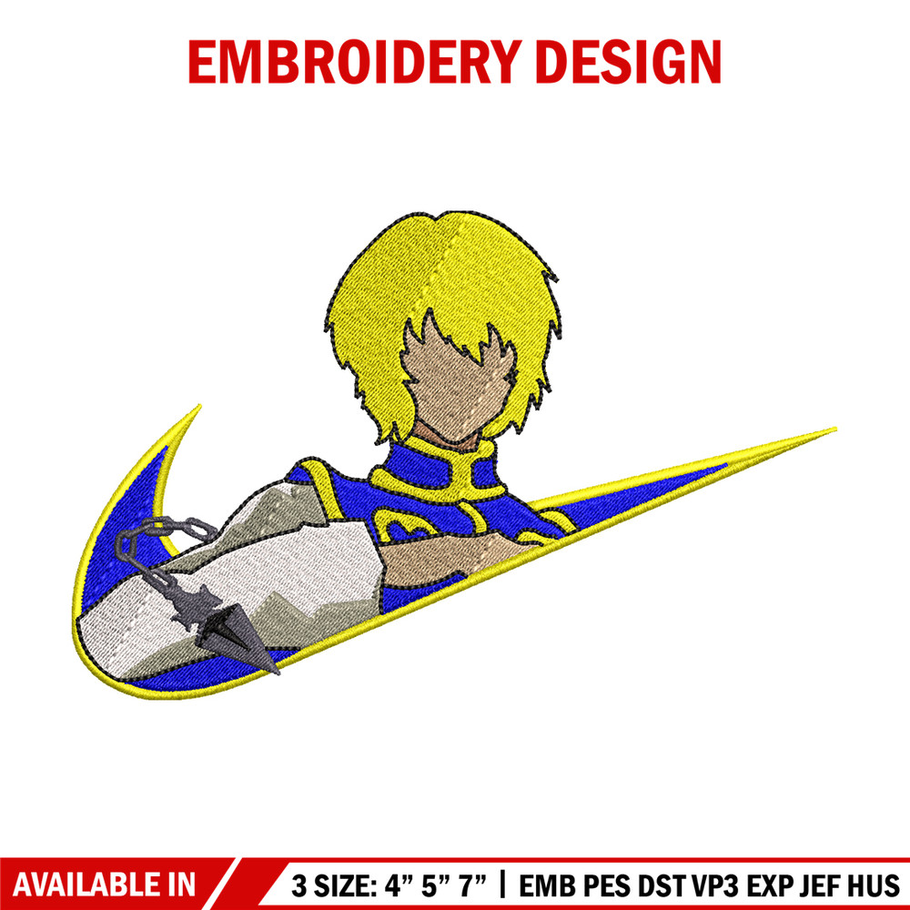 Kurapika Nike embroidery design, Hunter x hunter embroidery, Nike design, anime design, anime shirt, Digital download.jpg