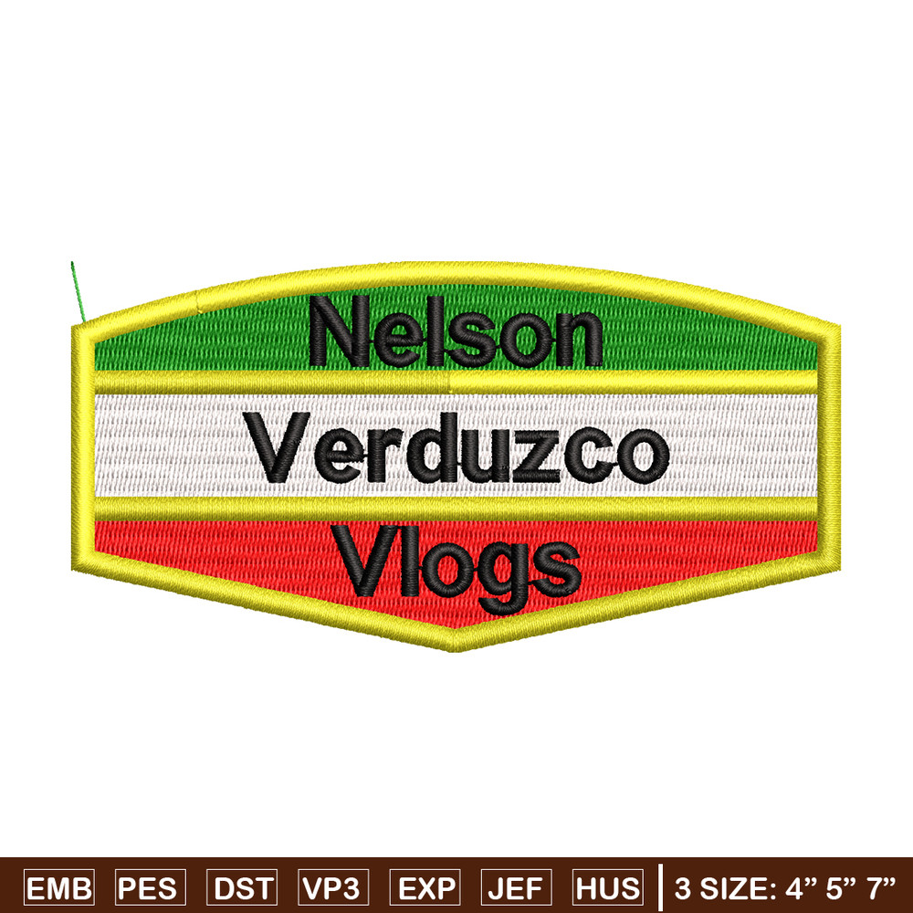 Nelson verduzco vlogs logo embroidery design, logo embroidery, Embroidery shirt, logo design, Digital download..jpg