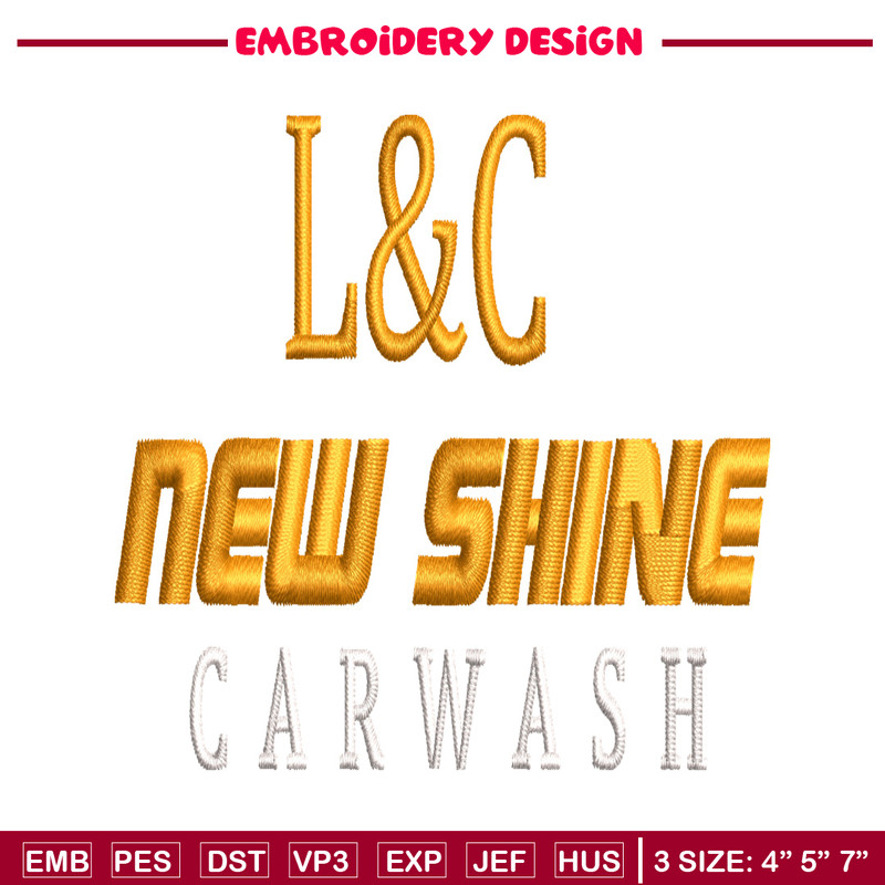 L&C New shine embroidery design, L&C New shine embroidery, logo design, embroidery file, logo shirt, Digital download..jpg
