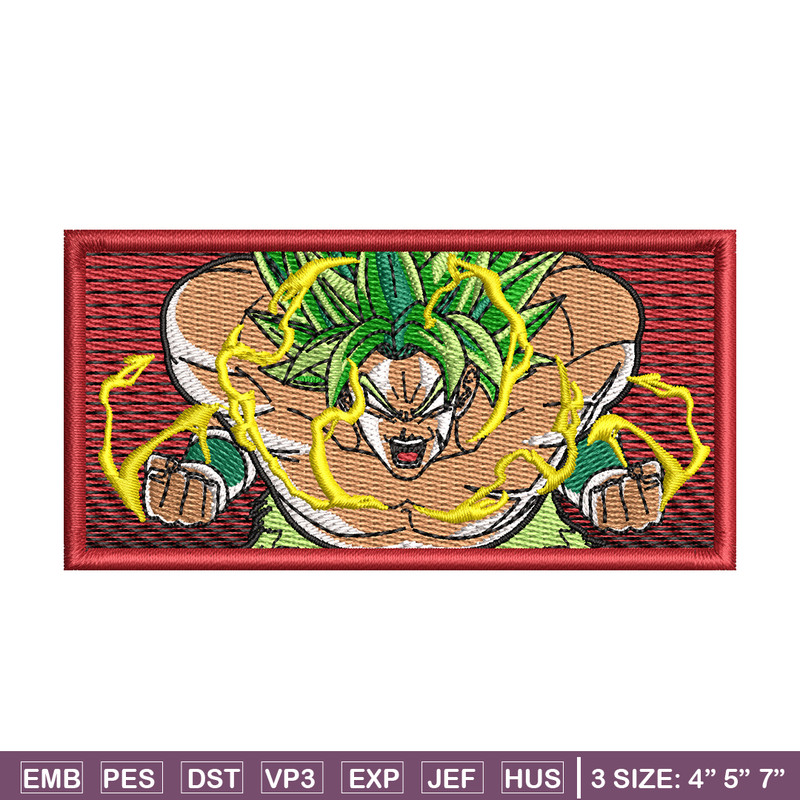 Super Broly embroidery design, Dragon Ball embroidery, anime design, embroidery file, anime shirt, Digital download.jpg