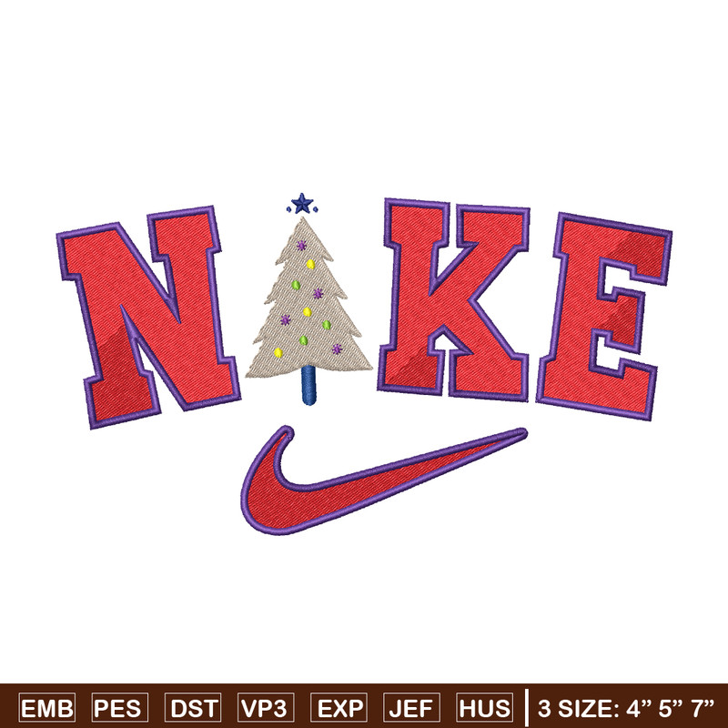 Nike christmas embroidery design, Logo embroidery, Nike design, Embroidery file, logo shirt, Instant download.jpg