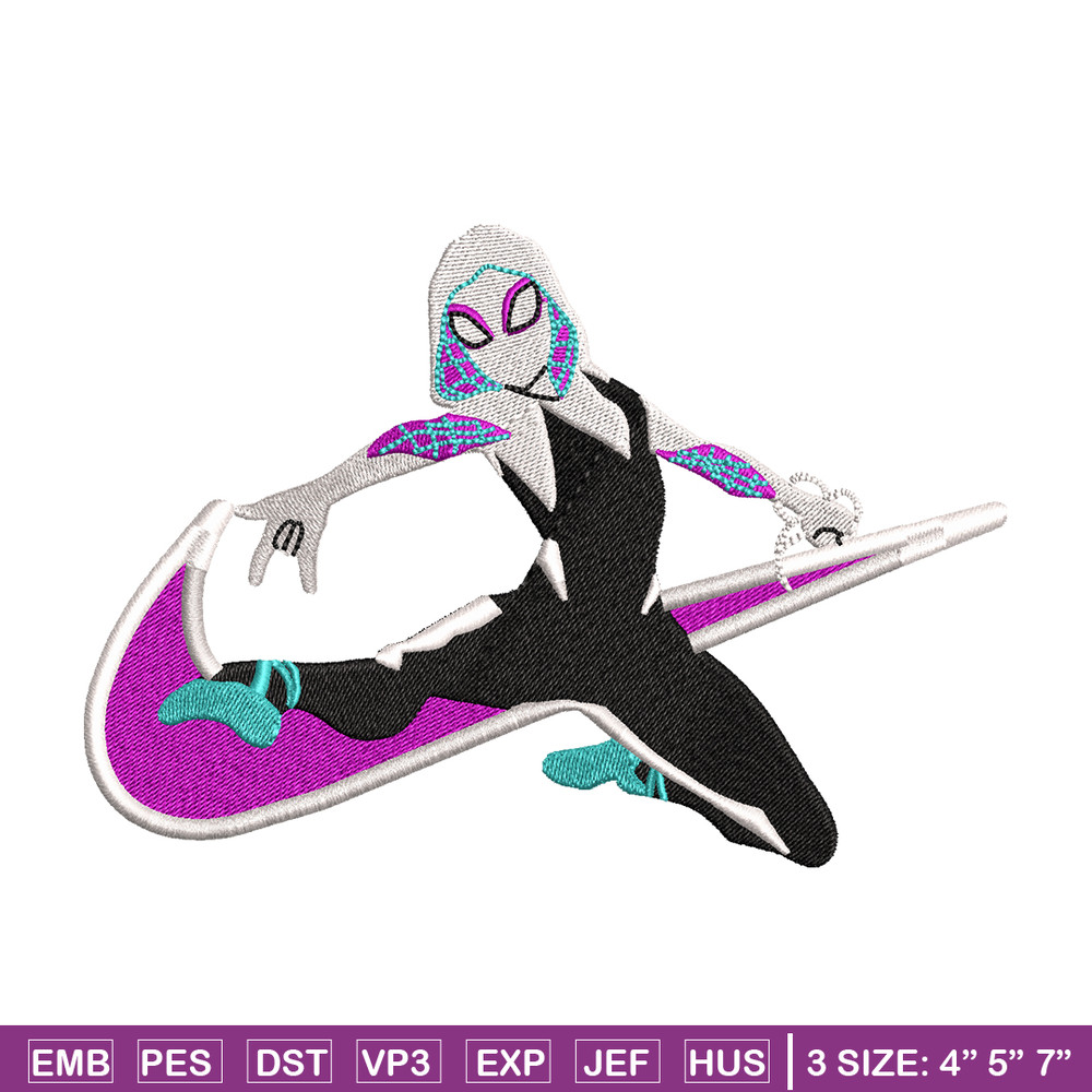Superhero Nike embroidery design, Nike Spiderwen embroidery, Nike design, movie design, logo shirt, Digital download.jpg