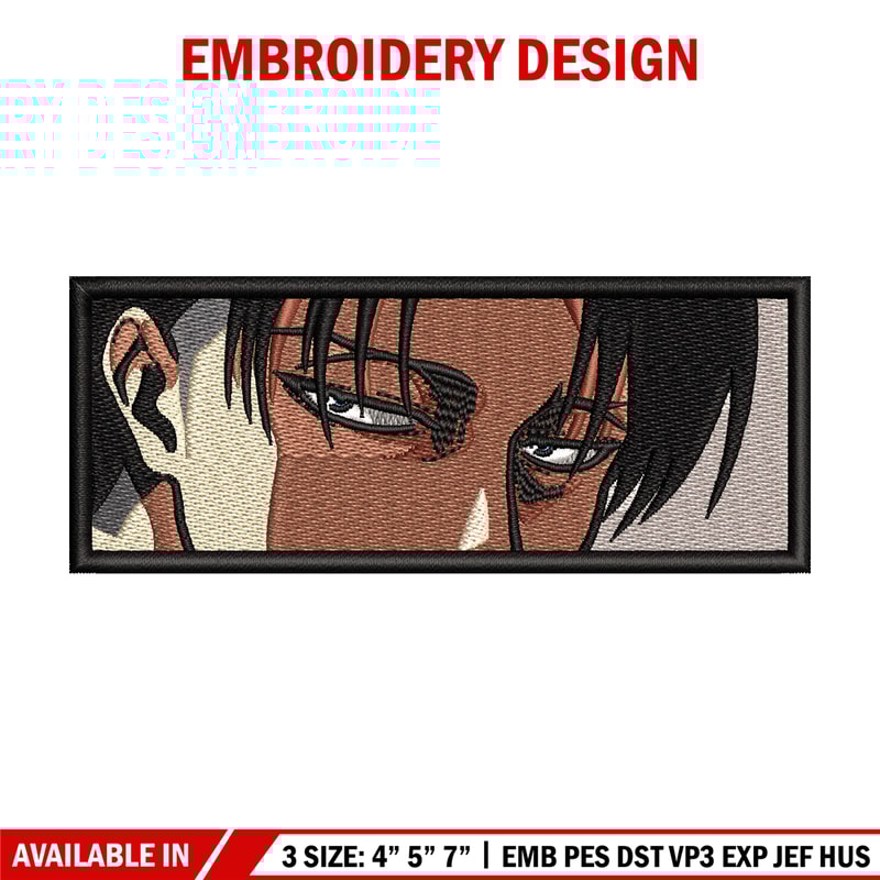 Levi ackerman eyes embroidery design, Aot embroidery, Anime design, Embroidery shirt, Embroidery file, Digital download.jpg