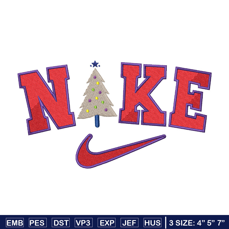 Nike christmas embroidery design, Logo embroidery, Nike design, Embroidery file, logo shirt, Instant download.jpg