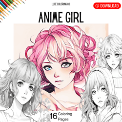 Anime Coloring,Coloring Fun,Art Therapy,Anime Art ,Coloring Book For All Ages,Anime Fans,Creative Escape,Anime Illustrat