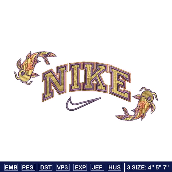 Nike fish Logo embroidery design, Nike fish embroidery, Nike design, logo shirt, Embroidery shirt, Digital download..jpg